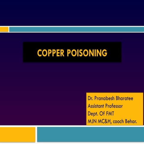 Metalic (Cu,fe,th,mg) poisoning | PPT