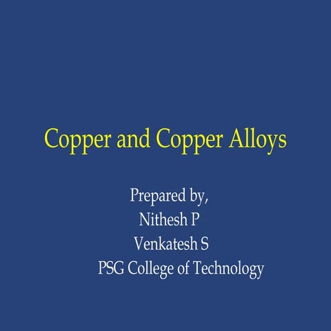 Copper and copper alloys welding