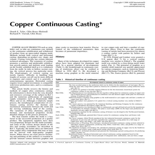 Copper continuous casting PDF