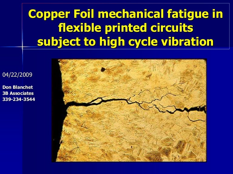 Copper foil fatigue