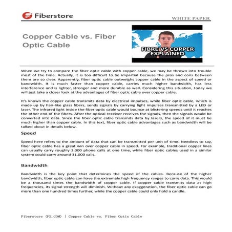 Copper vs. fiber