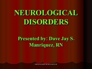 Neurological Disorders
