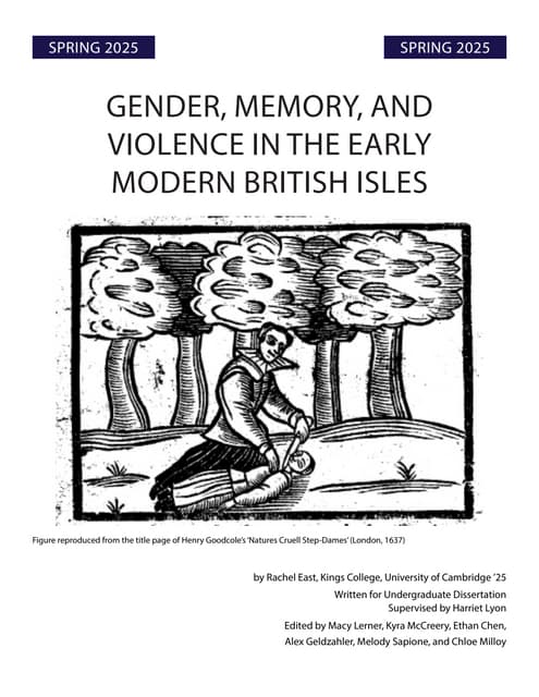Gender, Memory, and Violence in the Early Modern British Isles