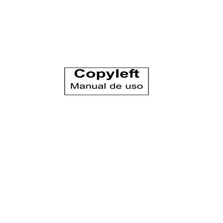 Copyleft. Manual de uso