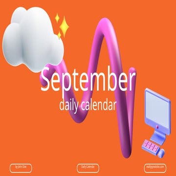 3D Illustration September Daily Calendar.pptx