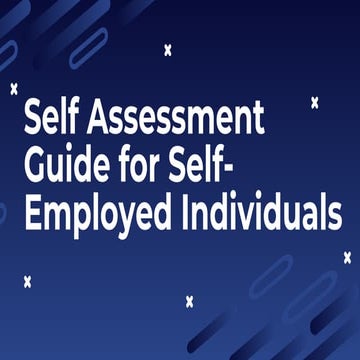 Self-assessment for self-employed individuals