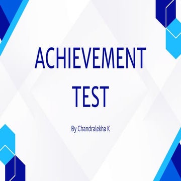 Achievement test | PPTX