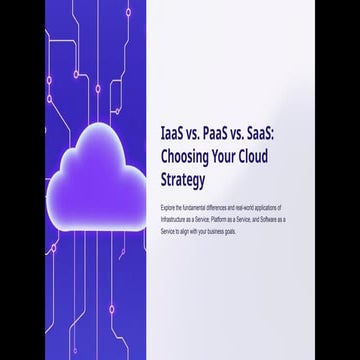 iaas vs paas vs saas :choosing your cloud strategy