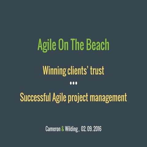Winning clients' trust with Agile project management 