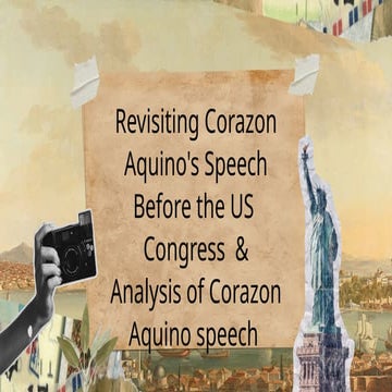Analysis on Cory Aquino Speech before the US Congress