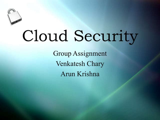 Cloud security ppt
