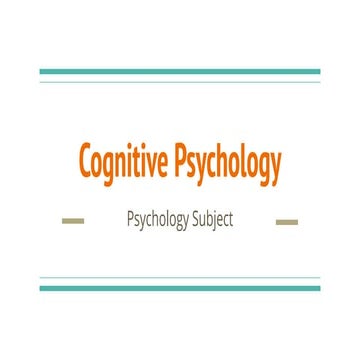 Cognitive Psychology