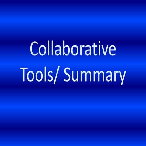 Collaboration tools | PPTX