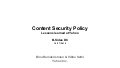 Content Security Policy - Lessons learned at Yahoo