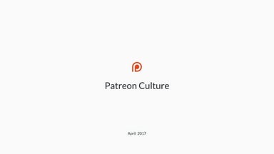 Patreon's Culture Deck
