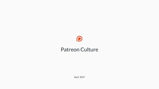 Patreon's Culture Deck