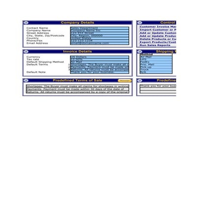 Copy of customer invoicing