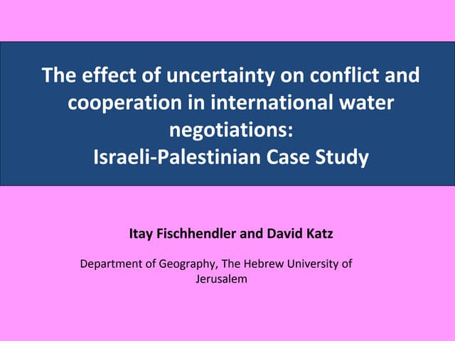 The impact of uncertainties and risks on cooperation and conflict in transbou...