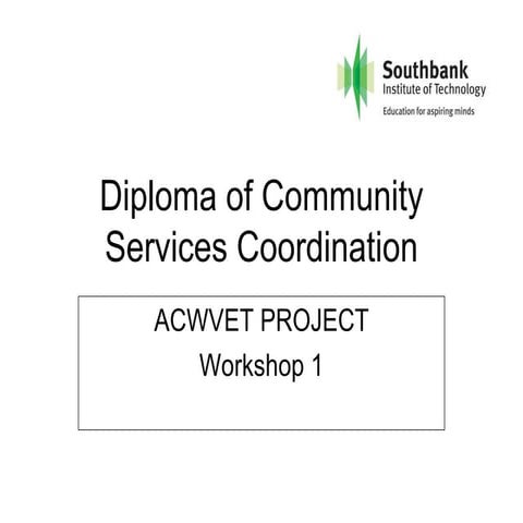 Diploma of community services coordination