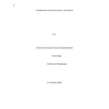 FUNDAMENTOS DE ELECTRICIDAD Y ELECTRONICA