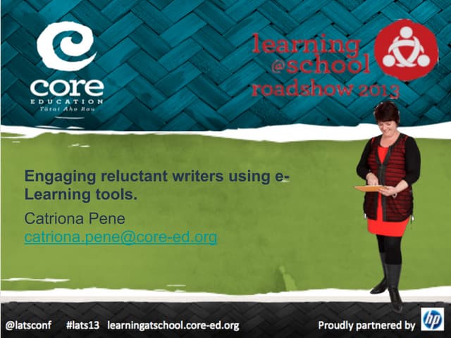 Engaging reluctant writers using e learning tools.
