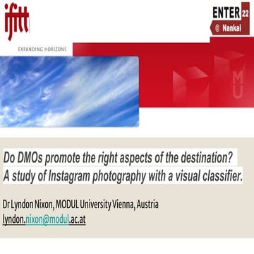 Do DMOs promote the right aspects of the destination? A study of Instagram ph...