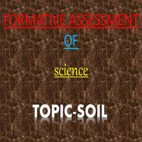 project report on soil
