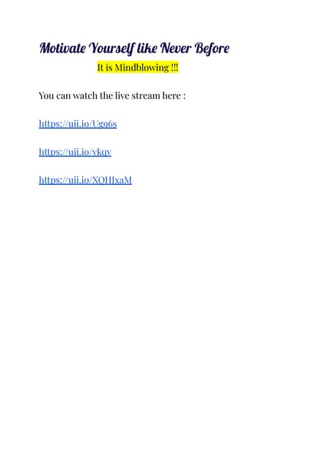 Motivational video files | PDF