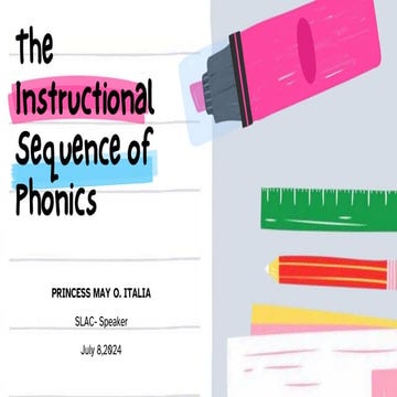 THE INSTRUCTIONALS SEQUENCE OF TEACHING.