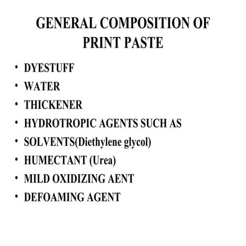 Copy of general composition of print paste