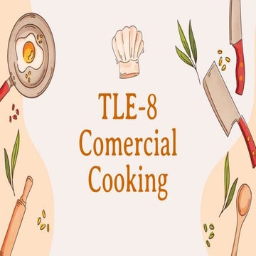 TLE-8 COMMERCIAL COOKING 1ST QUARTER