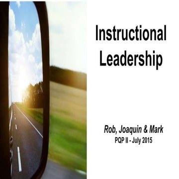 Instructional Leadership - PQP2