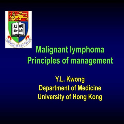 Lymphoma, Chronic lymphocytic lymphoma, small lymphocytic lymphoma | PPTX