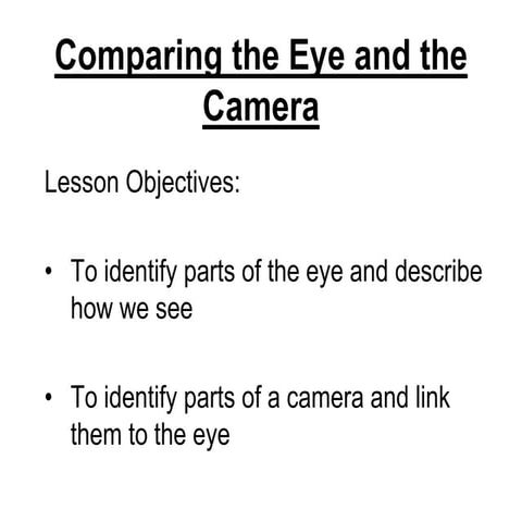 The Camera and the Eye | PPT