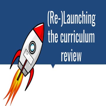 Launching the curriculum review