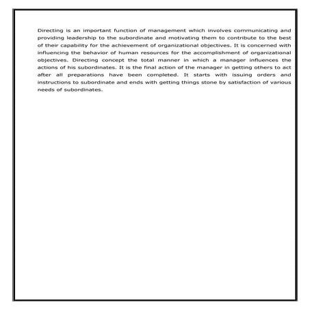 meaning and definition of directing