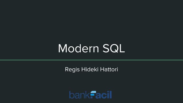 Modern sql