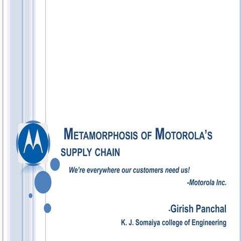 Supply chain of Motorola