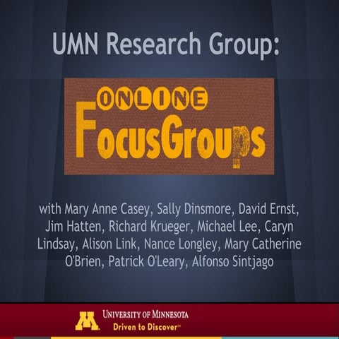 2012 - MESI - Online Focus Groups Presentation