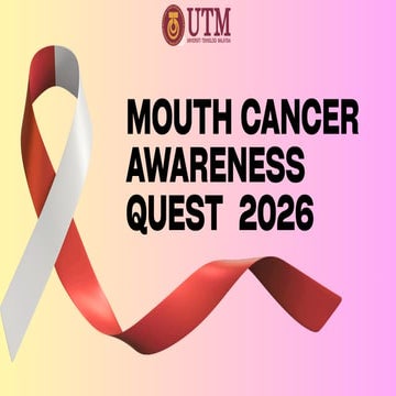Mouth Cancer Awareness Quest 2026: Group Activities and Educational ...