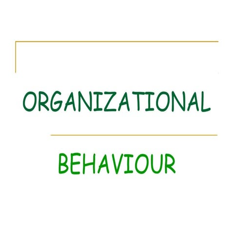 organizational behaviour