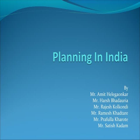 Planning in India
