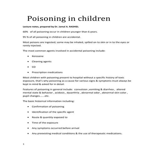 Pediatrics 5th year, 7th & 8th lectures (Dr. Jamal)