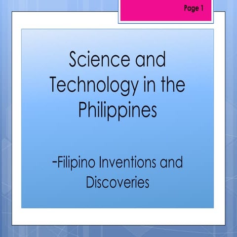 Filipino Inventions and Discoveries