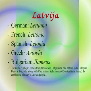 Welcome to Latvia
