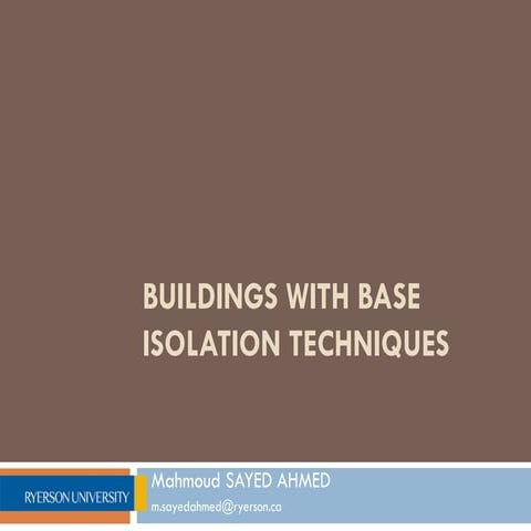 Buildings with Base Isolation Techniques | PDF