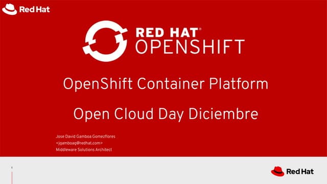 Hands-on lab: Open Cloud Day México