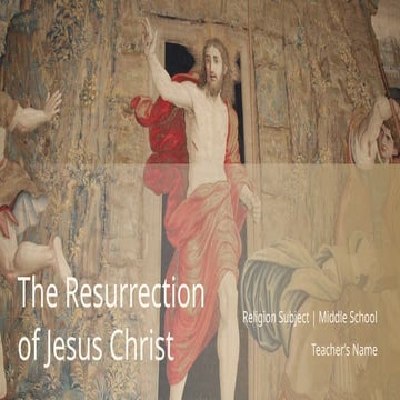 Copy of Religion Subject for Middle School Resurrection of Jesus Christ ...