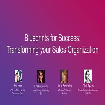 Blueprints for Success: Transforming your Sales Organization