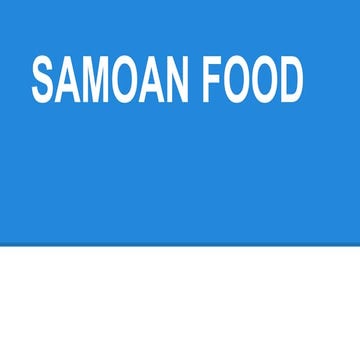 Samoan food